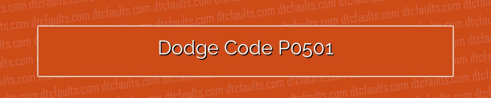 Dodge Code P0501