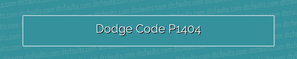 Dodge Code P1404