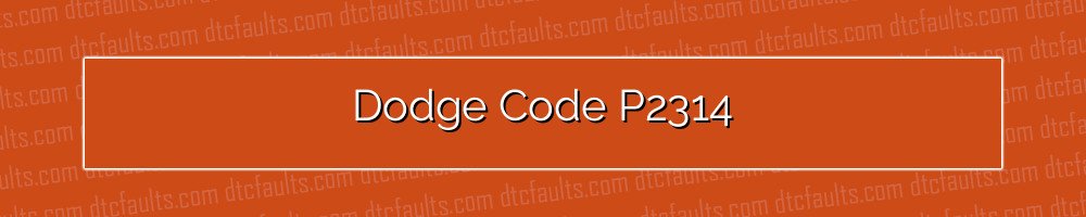 Dodge Code P2314