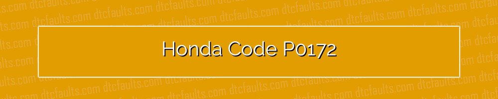 Honda Code P0172