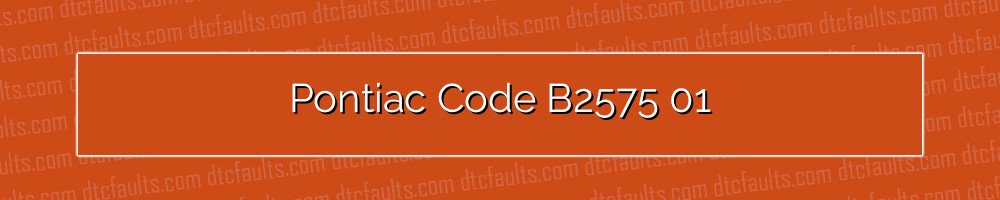 Pontiac Code B2575 01