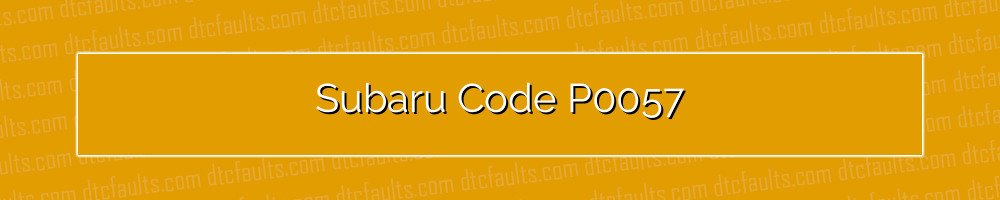 Subaru Code P0057