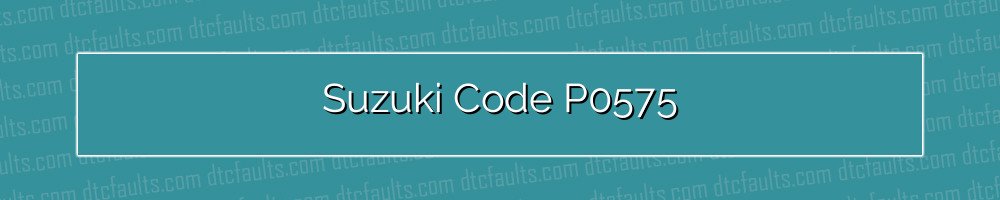 Suzuki Code P0575